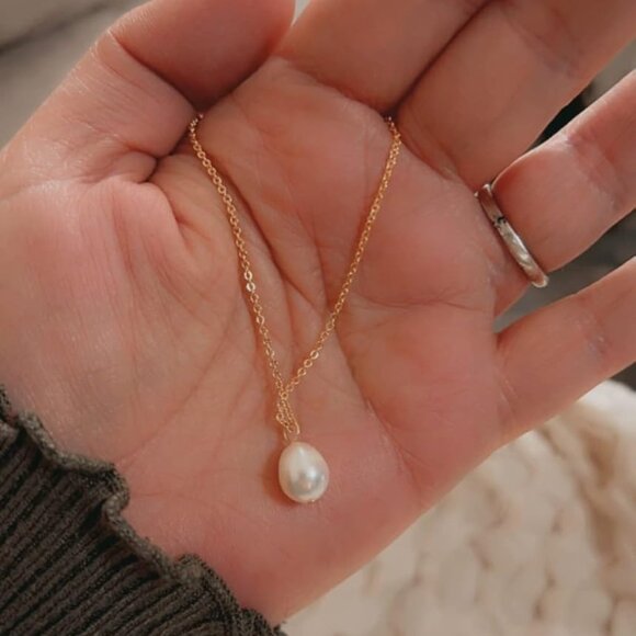Single Pearl Necklace Simple Pearl Choker Necklaces for Women Necklace Jewelry - Picture 12 of 12